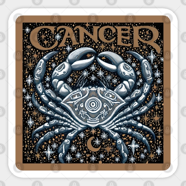 Cancer Zodiac Astrological Sign Sticker by RetroColors